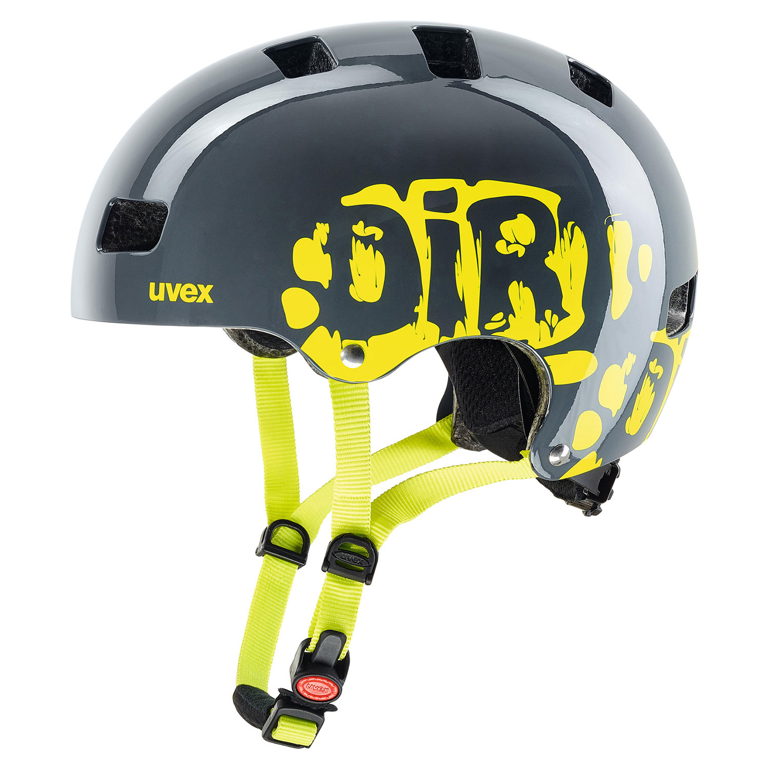 UVEX KID 3 DIRTBIKE GREY-LIME (51-55 cm)
