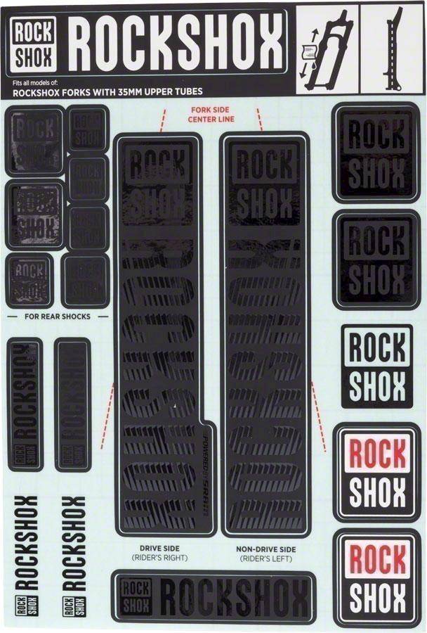 11.4318.003.505 - ROCKSHOX DECAL KIT 35MM STEALTH Množ. Uni