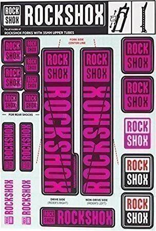 11.4318.003.512 - ROCKSHOX DECAL KIT 35MM MAGENTA Množ. Uni