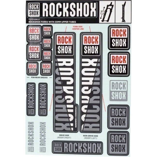 11.4318.003.515 - ROCKSHOX DECAL KIT 35MM DC WHITE Množ. Uni