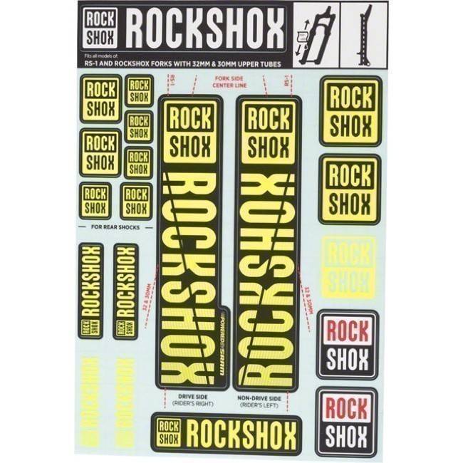 11.4318.003.516 - ROCKSHOX DECAL KIT 35MM DC NE01 YELLOW Množ. Uni