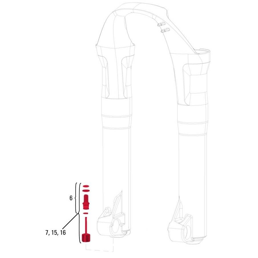 11.4015.074.000 - ROCKSHOX DOMAIN/LYRIK/TOTEM EXT REB ADJUST KNOB Množ. Uni
