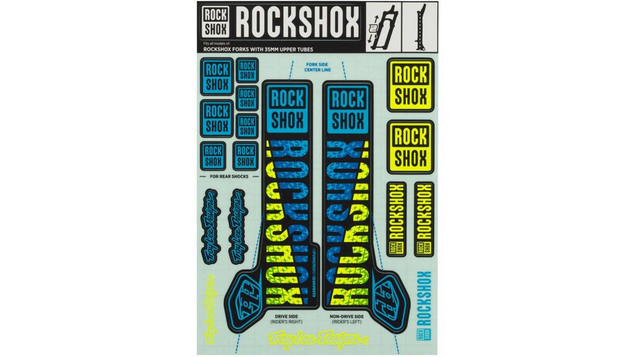 00.4318.021.002 - ROCKSHOX DECAL KIT TLD 35MM BLUE/YELLOW Množ. Uni