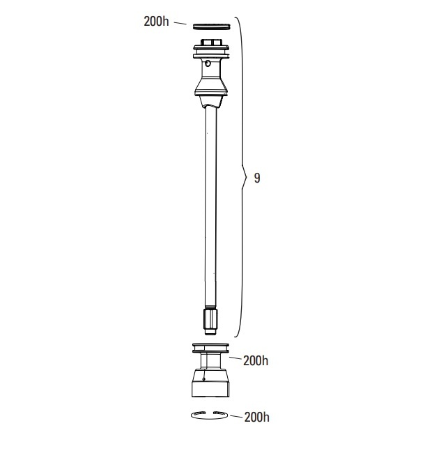 11.4018.111.017 - ROCKSHOX AIR SHAFT 27/29 DOM 38 DB 170