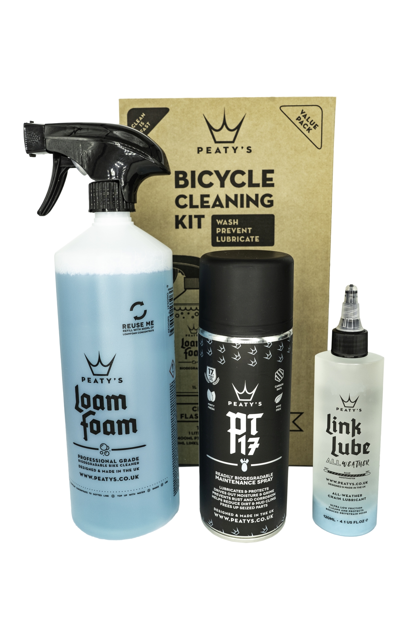 PEATY'S GIFT PACK - WASH PROTECT LUBRICATE (PGP-CPL-4)
