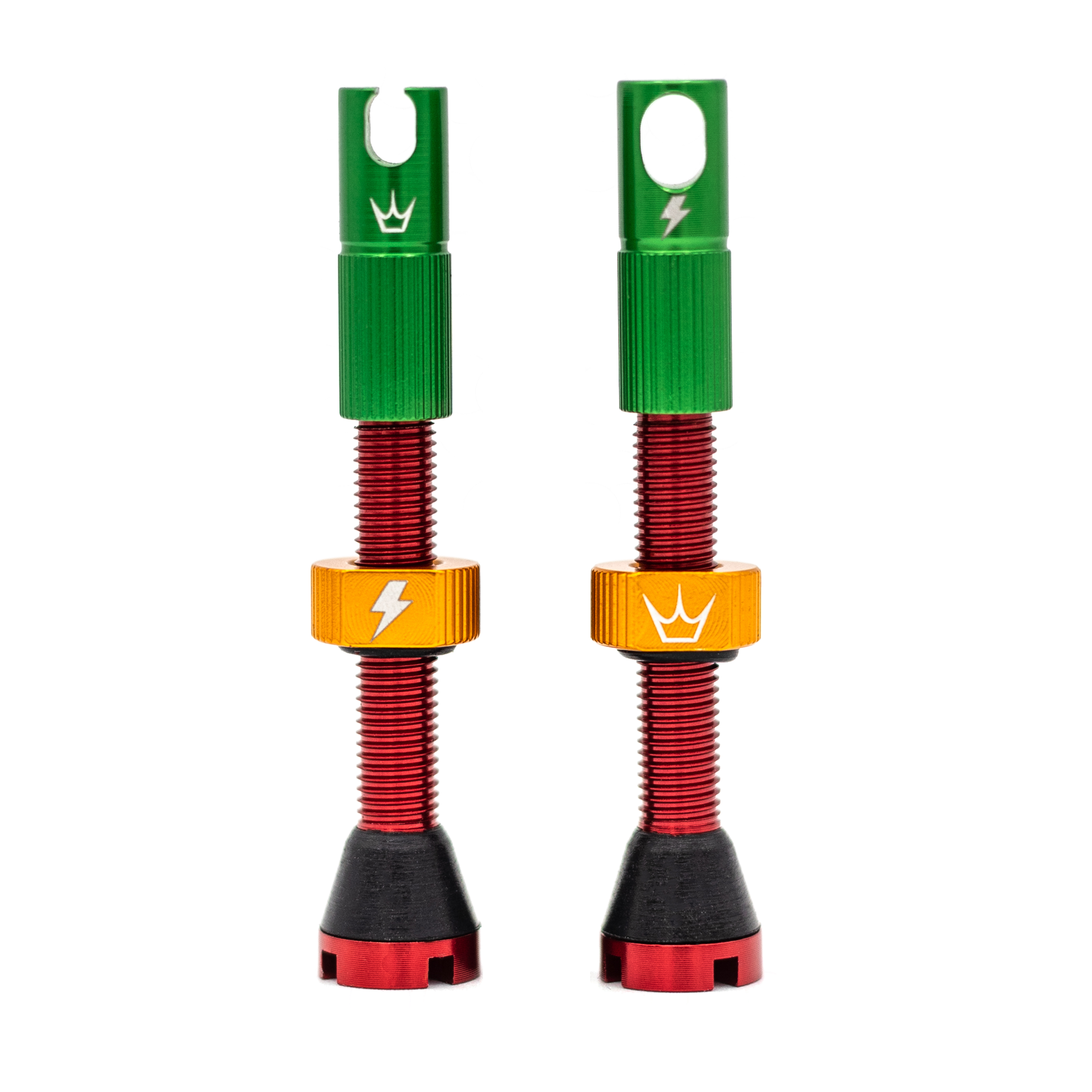 PEATY'S X 50to01 (MK2) RASTA BEZDUŠOVÉ VENTILKY 42MM (PTV2-42-RAS-12) Množ. Uni