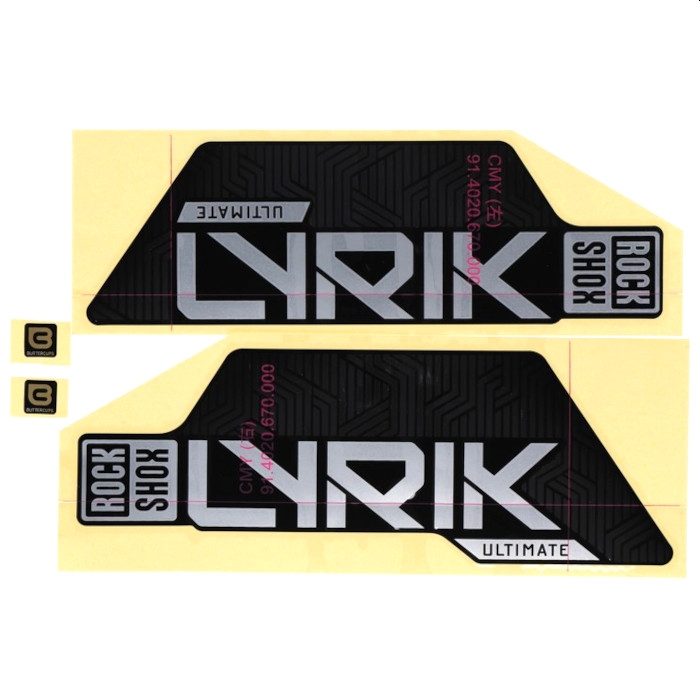 11.4018.105.062 - ROCKSHOX AM DECAL LYK ULT UFA 27/29 MSLVFMBLK/GLB Množ. Uni