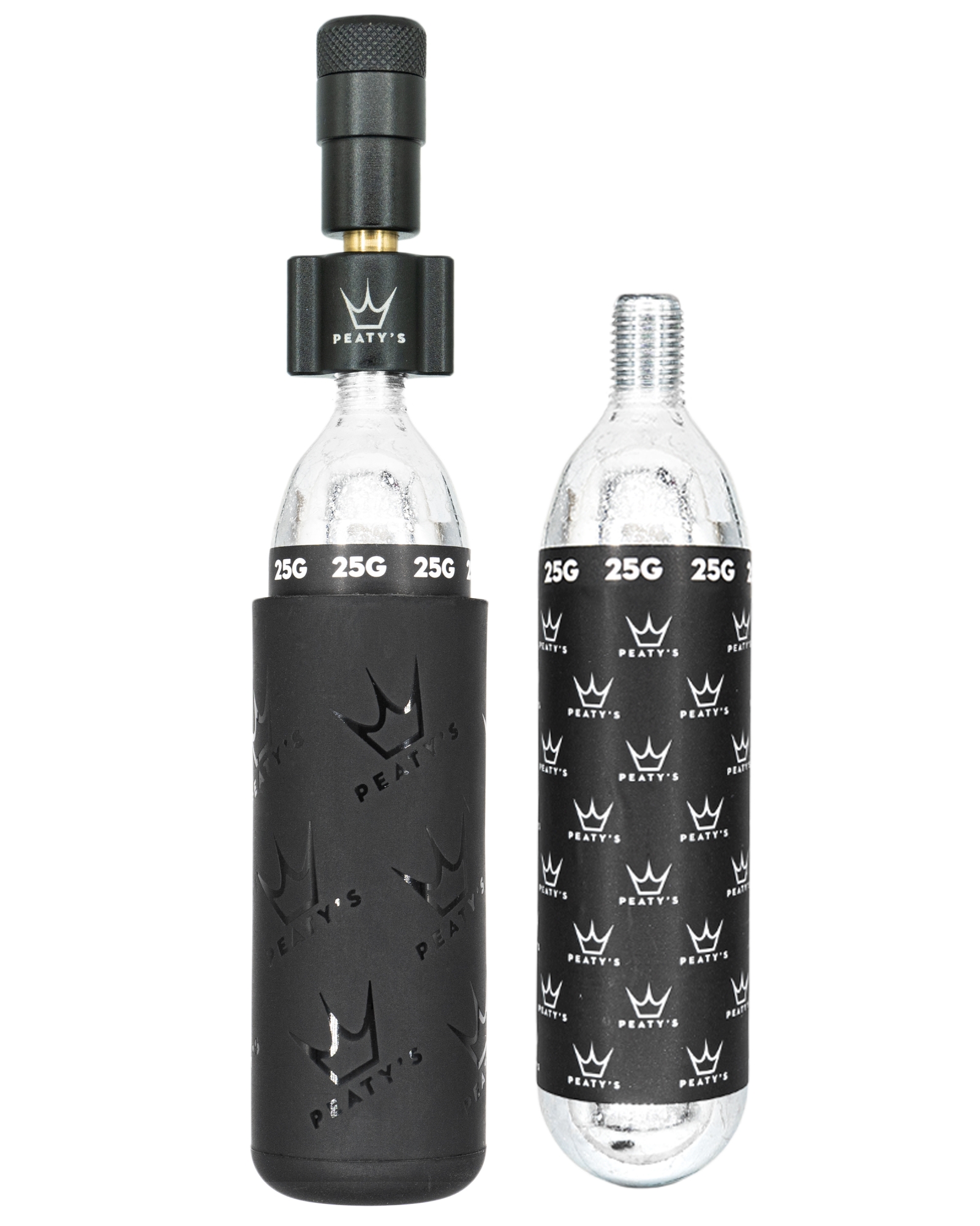 PEATY'S HOLESHOT CO2 PUMPA + BOMBIČKY 2 KS - MTB (25G) - BLACK (PPR-HTI-MTB-BLK-12) Množ. Uni
