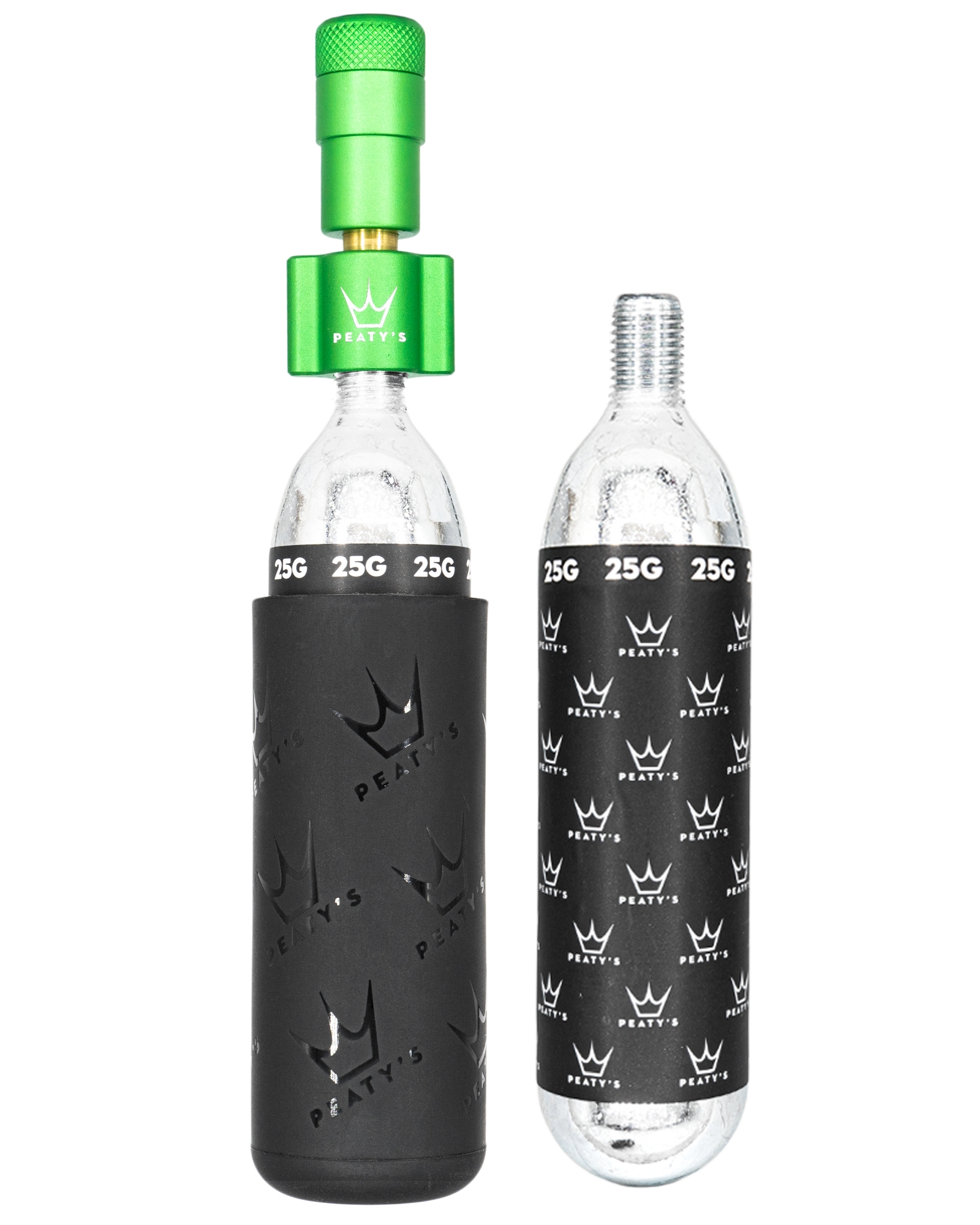 PEATY'S HOLESHOT CO2 PUMPA + BOMBIČKY 2 KS - MTB (25G) - EMERALD (PPR-HTI-MTB-EMR-12) Množ. Uni