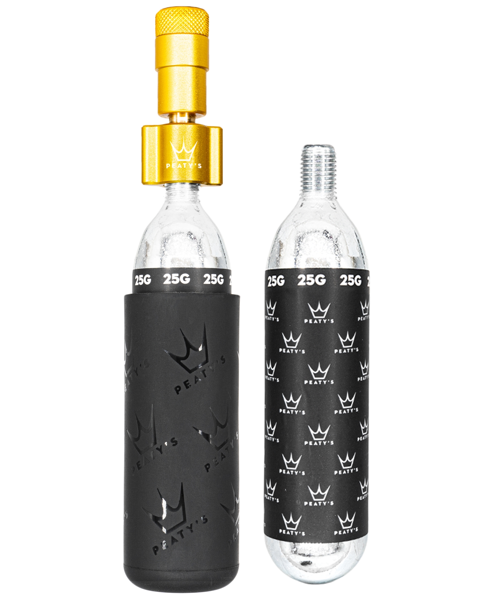 PEATY'S HOLESHOT CO2 PUMPA + BOMBIČKY 2 KS - MTB (25G) - GOLD (PPR-HTI-MTB-GLD-12) Množ. Uni