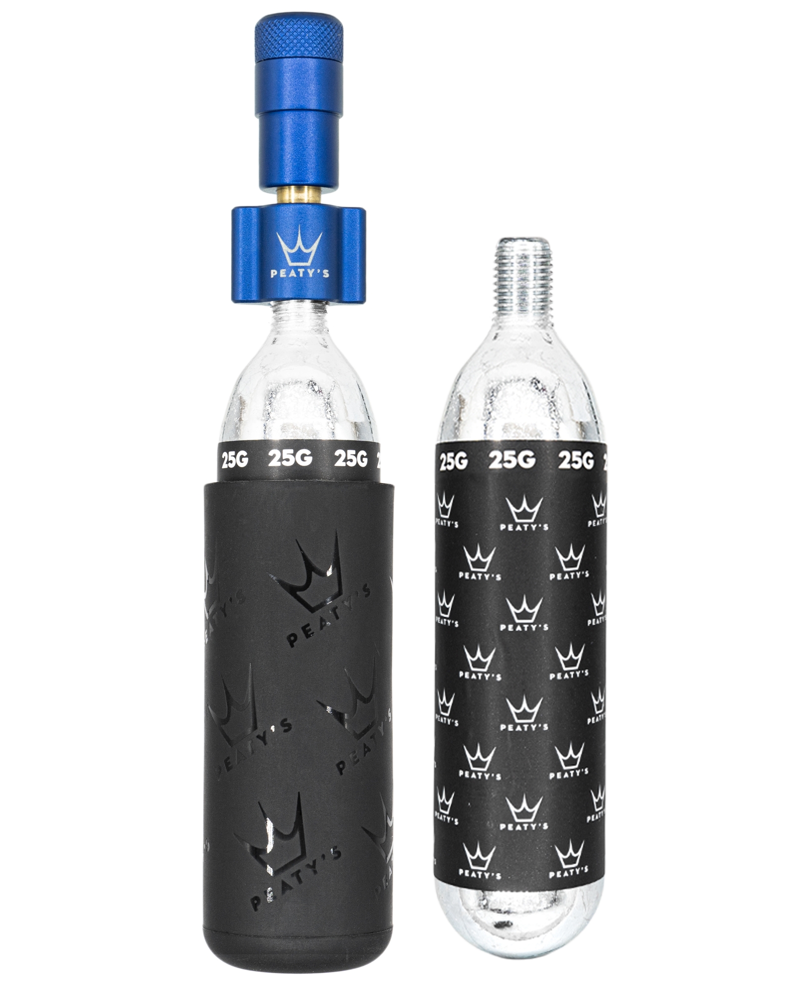 PEATY'S HOLESHOT CO2 PUMPA + BOMBIČKY 2 KS - MTB (25G) - NAVY (PPR-HTI-MTB-NVY-12) Množ. Uni