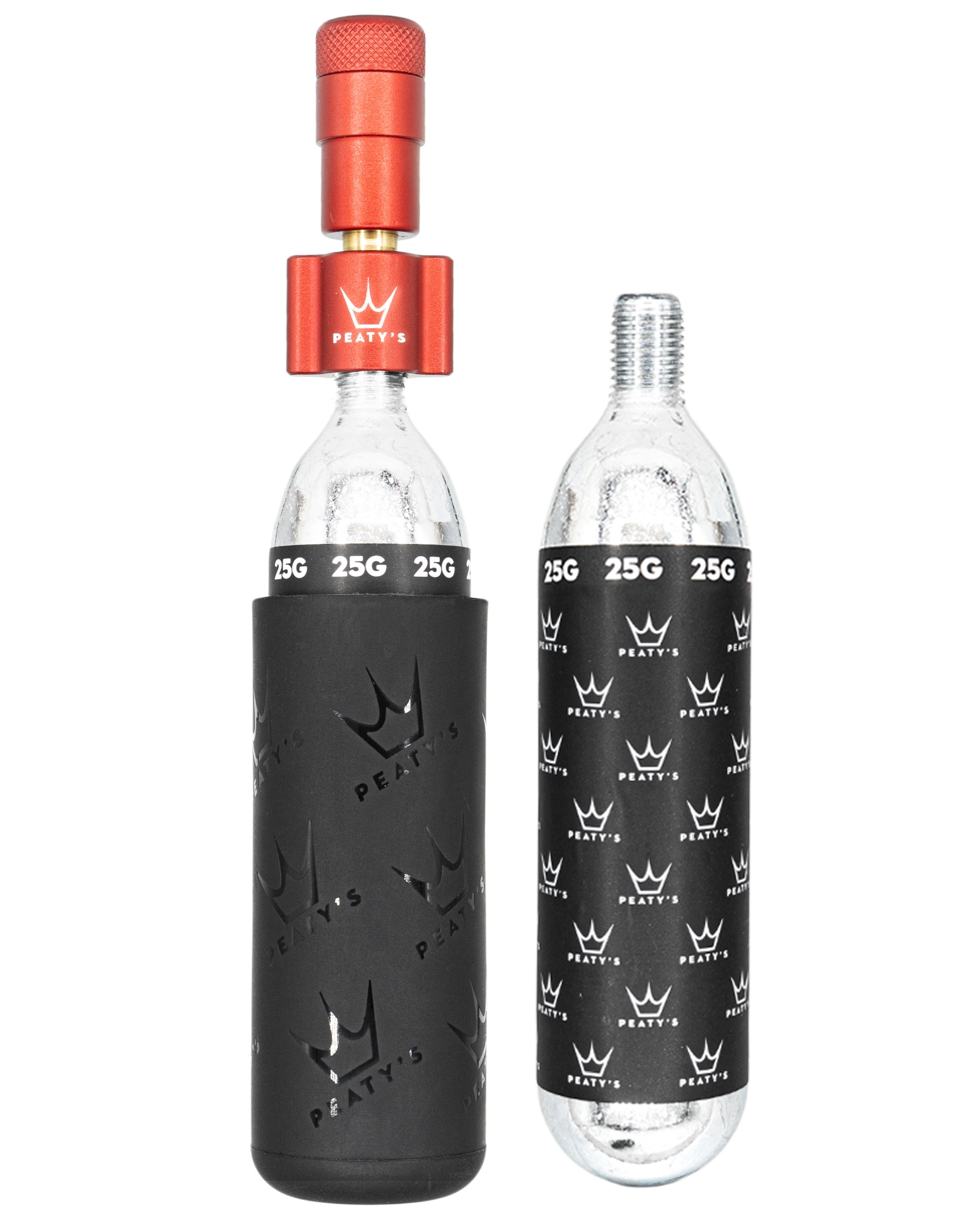 PEATY'S HOLESHOT CO2 PUMPA + BOMBIČKY 2 KS - MTB (25G) - RED (PPR-HTI-MTB-RED-12) Množ. Uni
