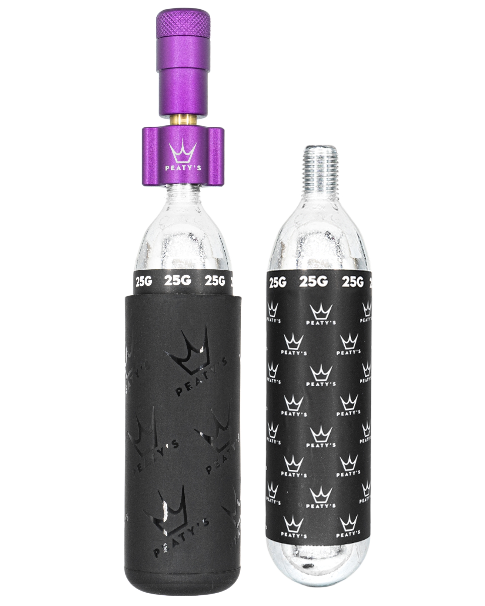 PEATY'S HOLESHOT CO2 PUMPA + BOMBIČKY 2 KS - MTB (25G) - VIOLET (PPR-HTI-MTB-VLT-12) Množ. Uni