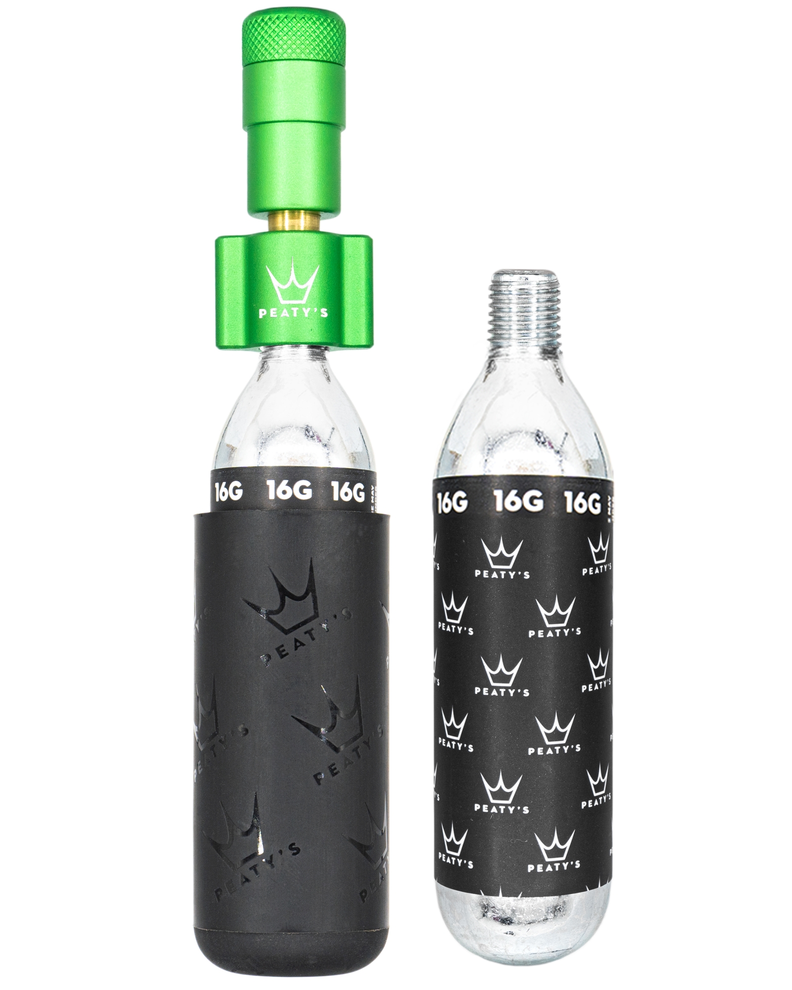 PEATY'S HOLESHOT CO2 PUMPA + BOMBIČKY 2 KS - ROAD & GRAVEL (16G) - EMERALD (PPR-HTI-RAG-EMR-12) Množ. Uni