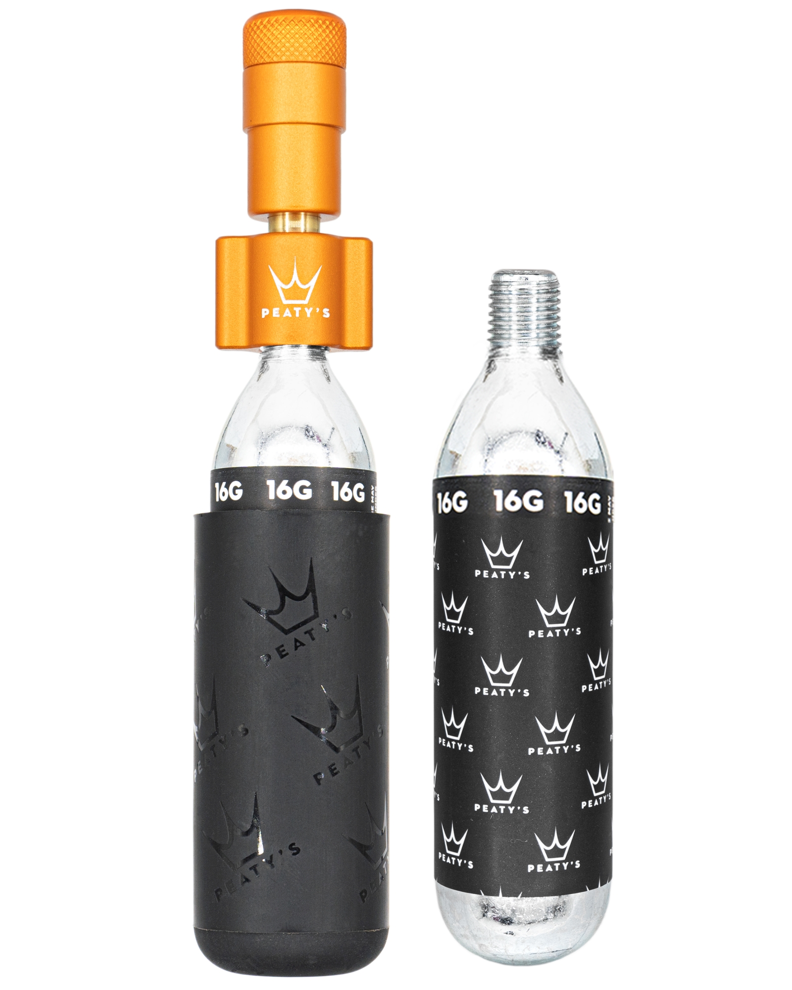 PEATY'S HOLESHOT CO2 PUMPA + BOMBIČKY 2 KS - ROAD & GRAVEL (16G) - MANGO (PPR-HTI-RAG-MNG-12) Množ. Uni
