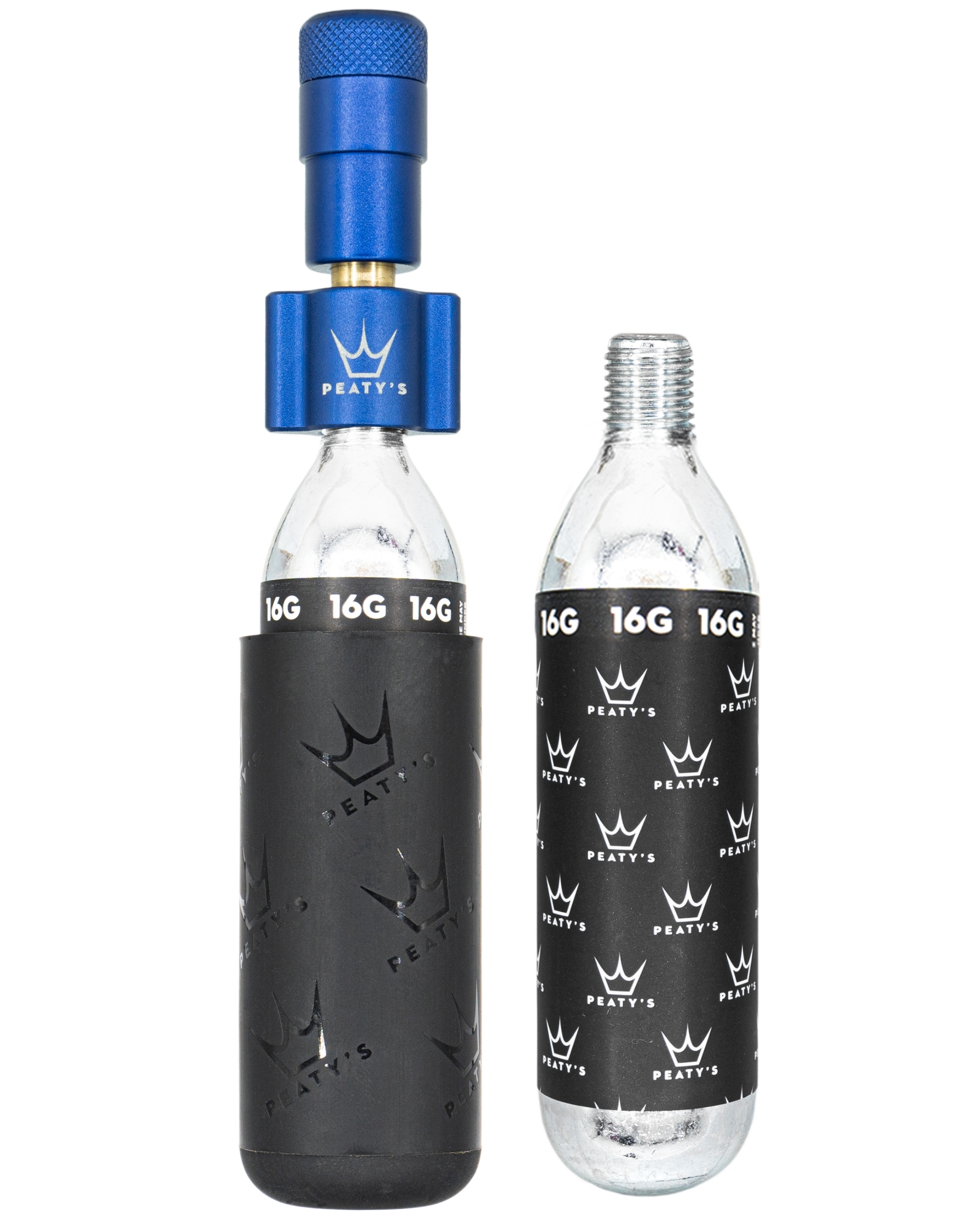 PEATY'S HOLESHOT CO2 PUMPA + BOMBIČKY 2 KS - ROAD & GRAVEL (16G) - NAVY (PPR-HTI-RAG-NVY-12) Množ. Uni