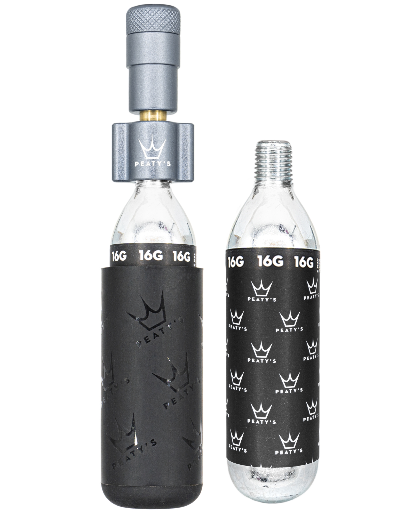 PEATY'S HOLESHOT CO2 PUMPA + BOMBIČKY 2 KS - ROAD & GRAVEL (16G) - SLATE (PPR-HTI-RAG-SLT-12) Množ. Uni