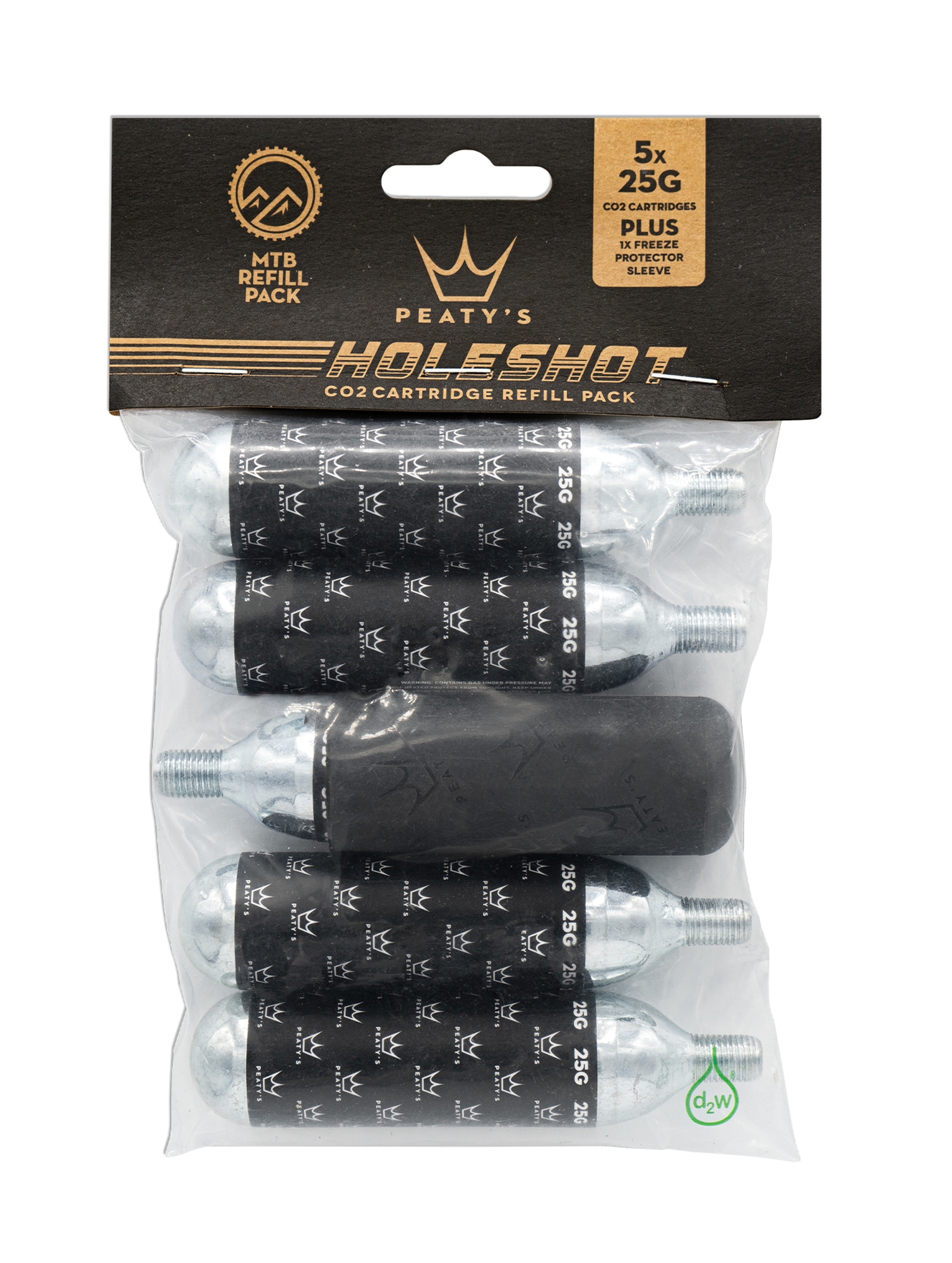 PEATY'S HOLESHOT CO2 BOMBIČKY 5 KS - MTB (25G) (PPR-CO2-REF-MTB-12) Množ. Uni