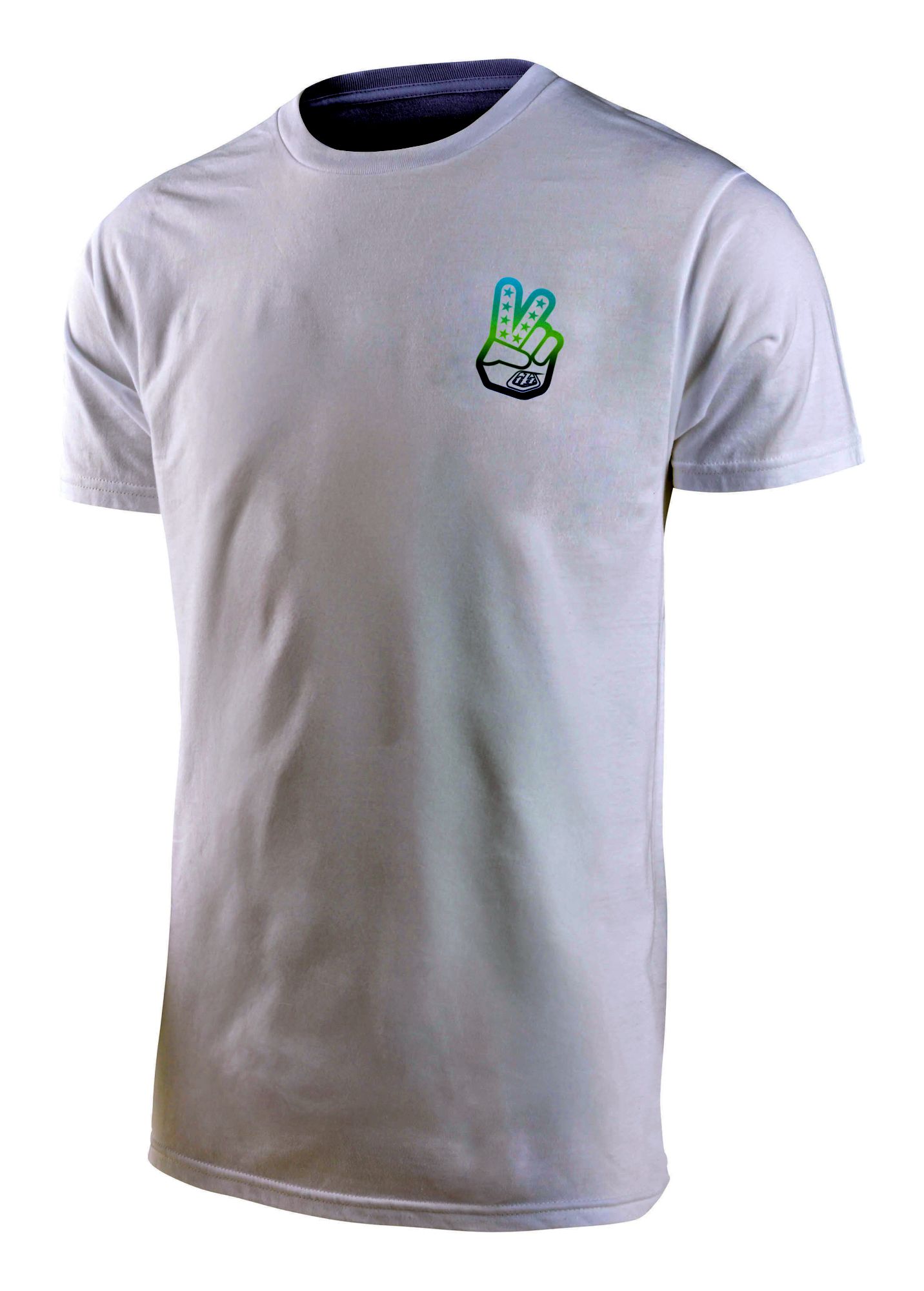 TLD TRIKO S KRÁTKÝM RUKÁVEM PEACE OUT WHITE / BLUE (70157304) 2XL