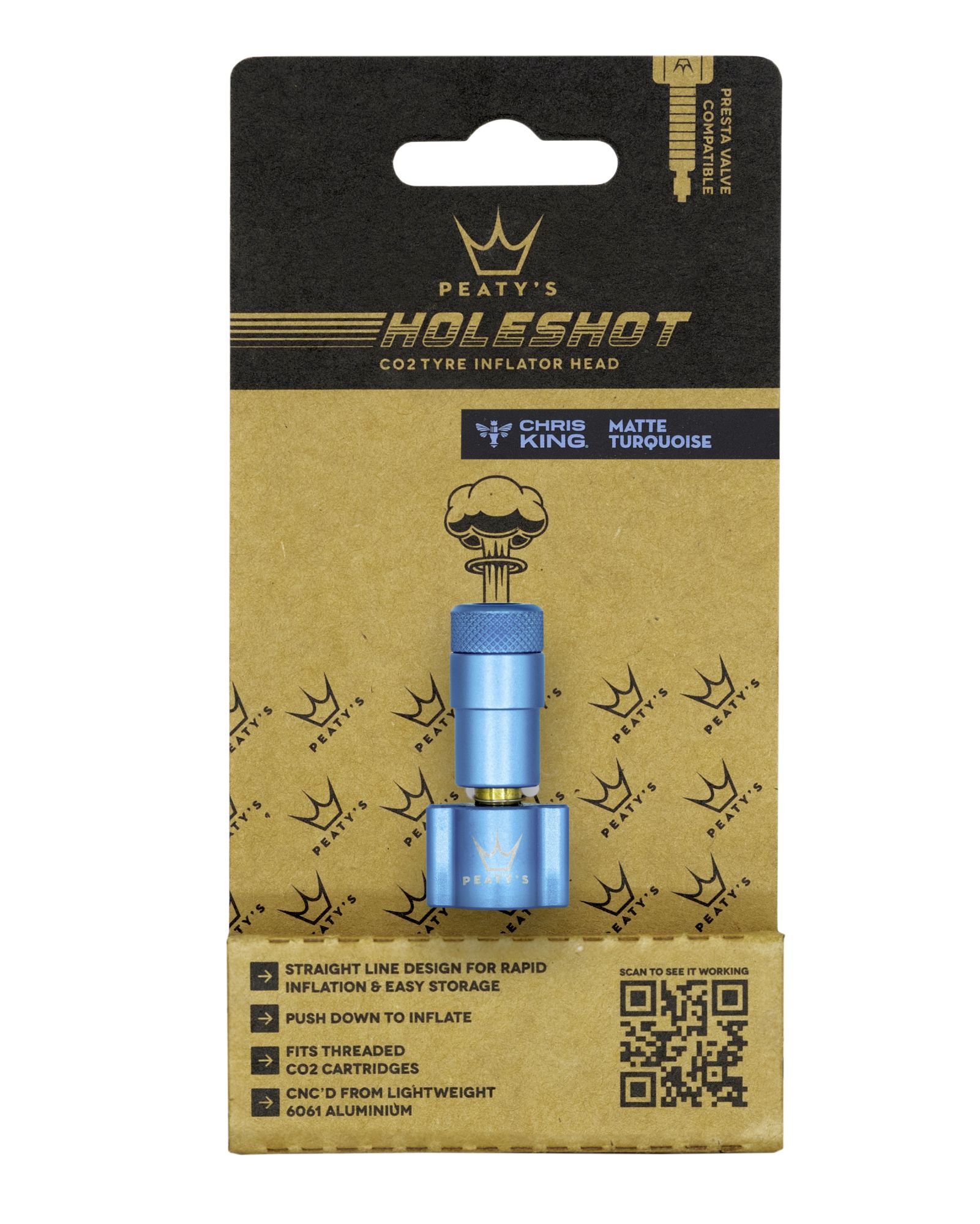 PEATY'S HOLESHOT HLAVICE CO2 PUMPY TURQUOISE (PPR-HTI-IFH-TRQ-12)