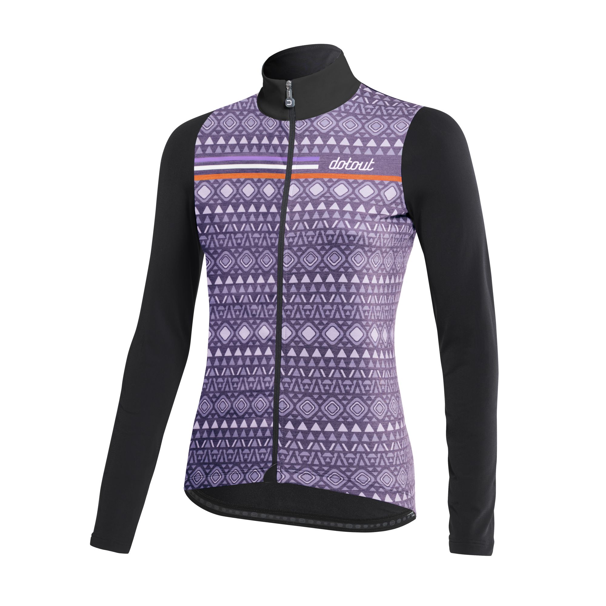 DOTOUT DÁMSKÝ DRES S DLOUHÝM RUKÁVEM FANATICA WOOL VIOLET-BLACK (A23W511459) 2XL