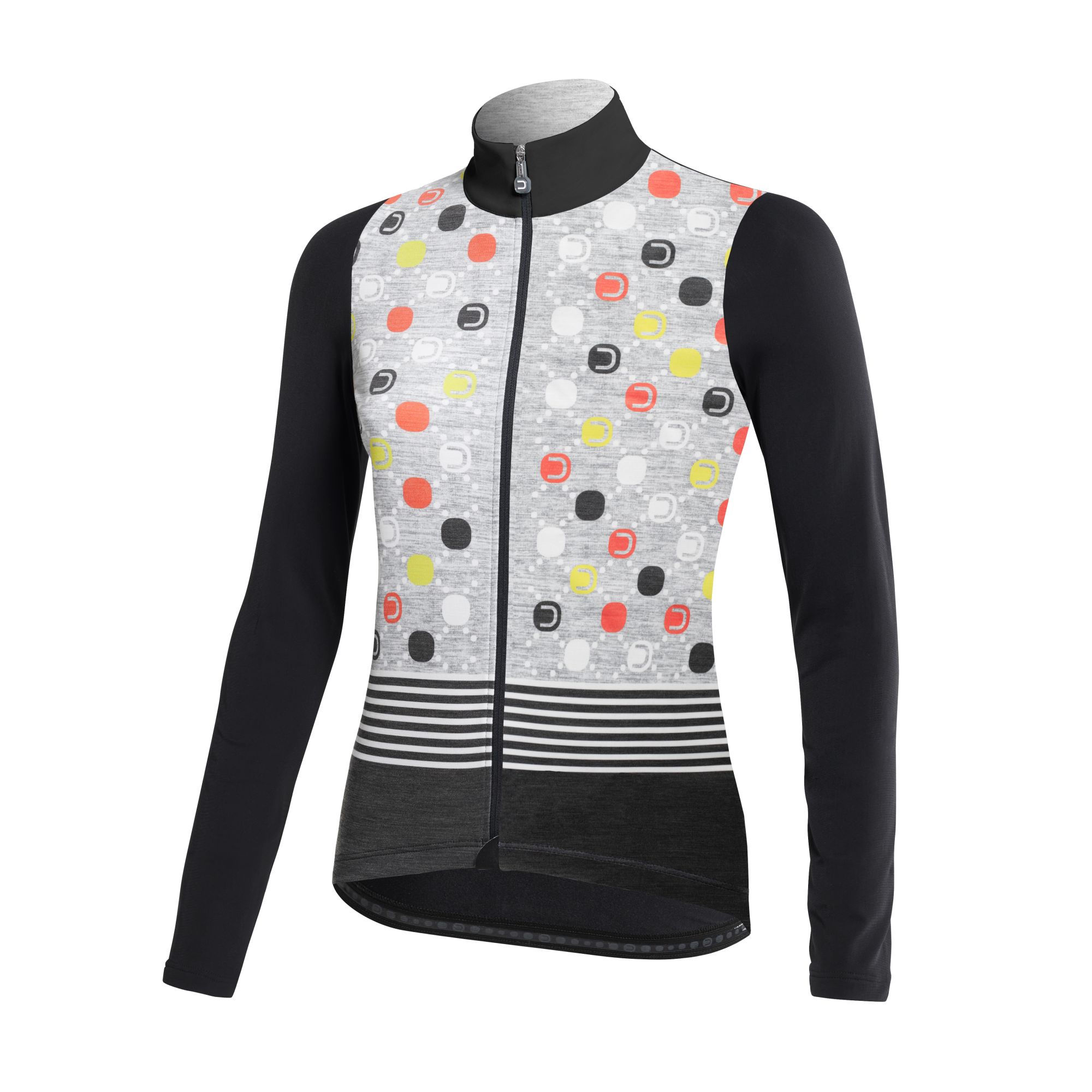 DOTOUT DÁMSKÝ DRES S DLOUHÝM RUKÁVEM FANATICA MELANGE LIGHT GREY-BLACK (A23W510839) M