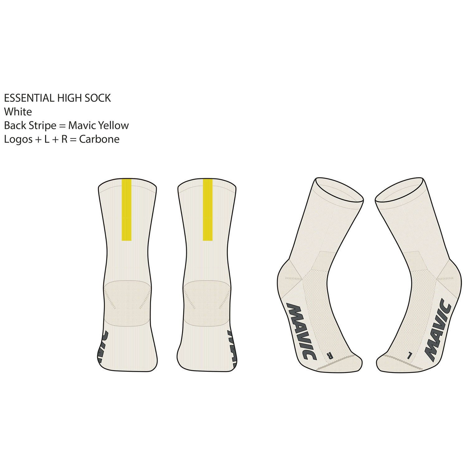 MAVIC PONOŽKY ESSENTIAL VYSOKÉ MINT (G000254) 43/46