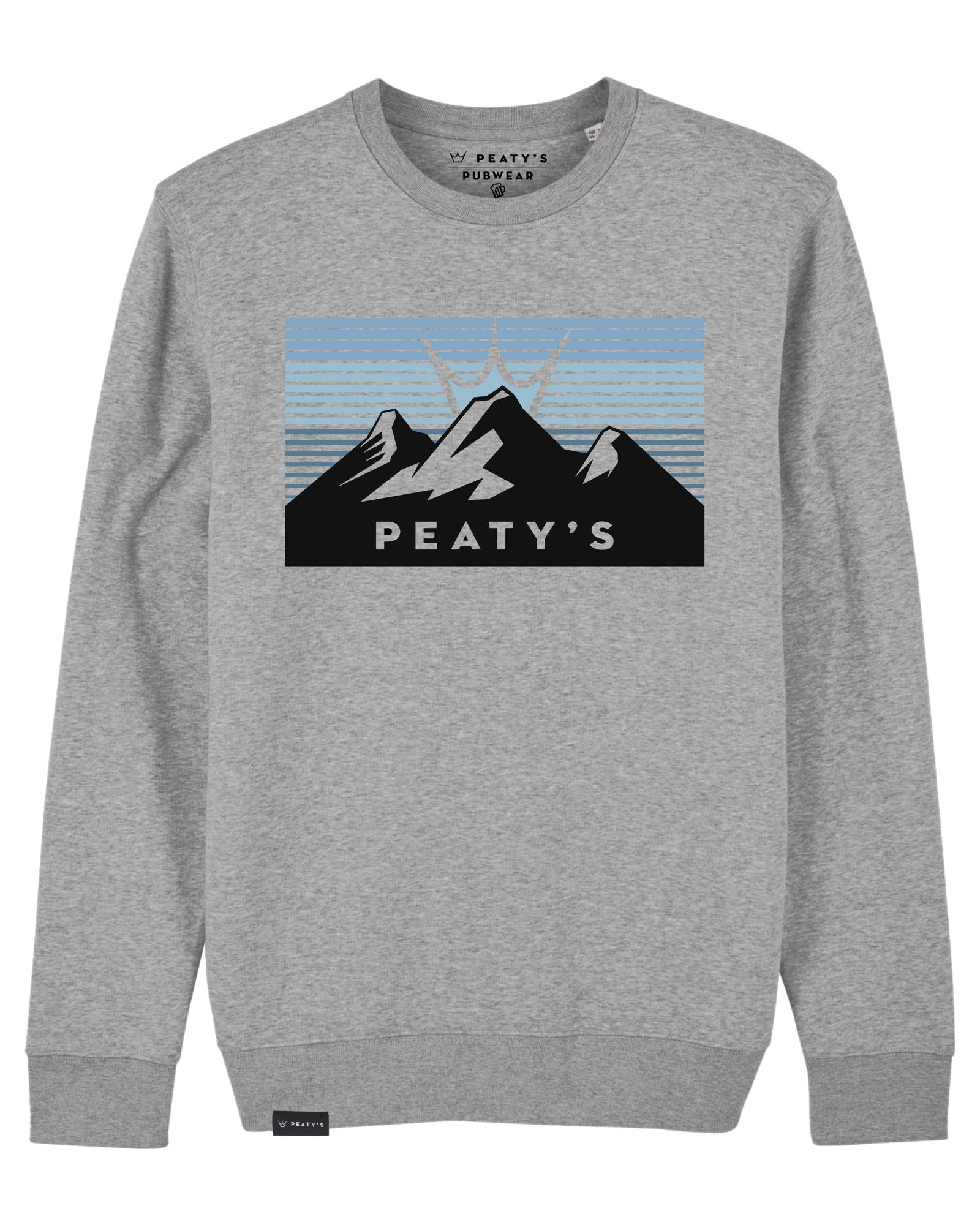 PEATY'S PUBWEAR CREW MIKINA - 3 PEAKS SUNRISE / HEATHER GREY (PPW-24-CRW-3PS-GRY) S