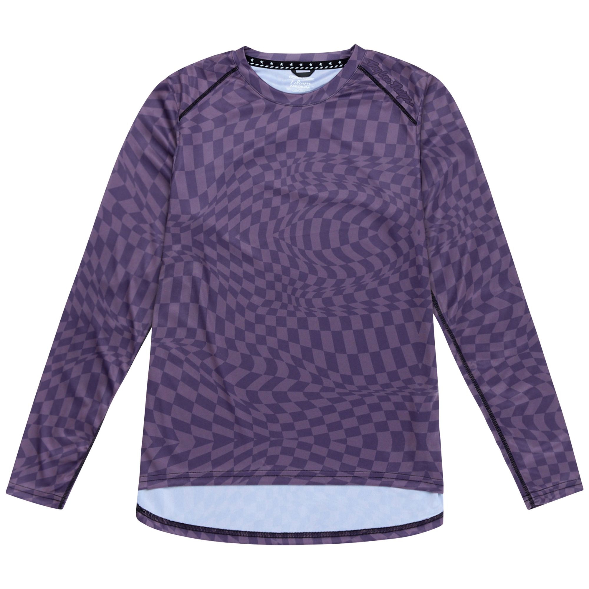 TLD DÁMSKÝ DRES S DLOUHÝM RUKÁVEM LILIUM TWISTED CHECKERS DEEP PURPLE (35851601) XS
