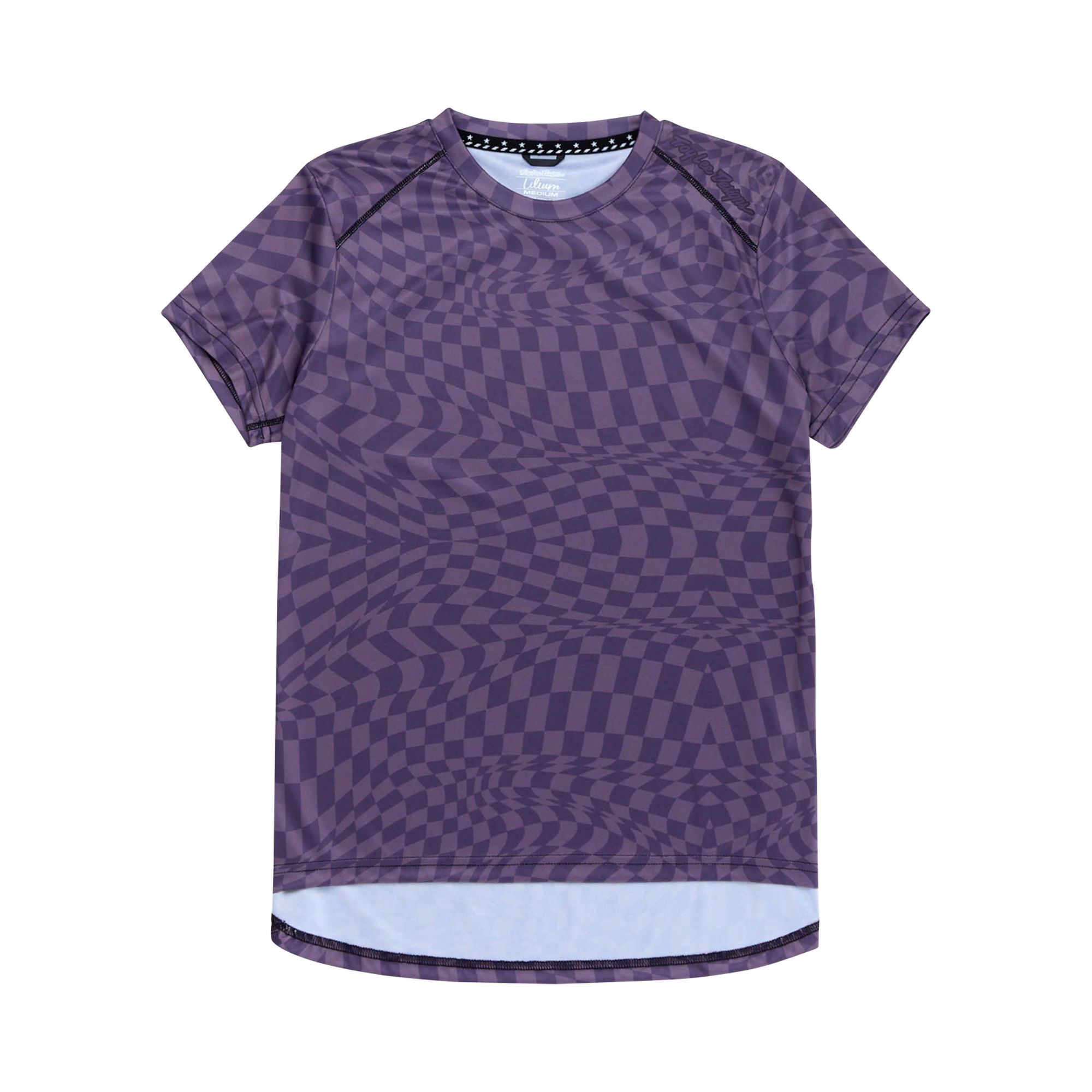 TLD DÁMSKÝ DRES S KRÁTKÝM RUKÁVEM LILIUM TWISTED CHECKERS DEEP PURPLE (35751601) S