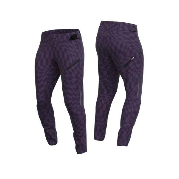 TLD DÁMSKÉ KALHOTY LILIUM TWISTED CHECKERS PURPLE (27251601) M