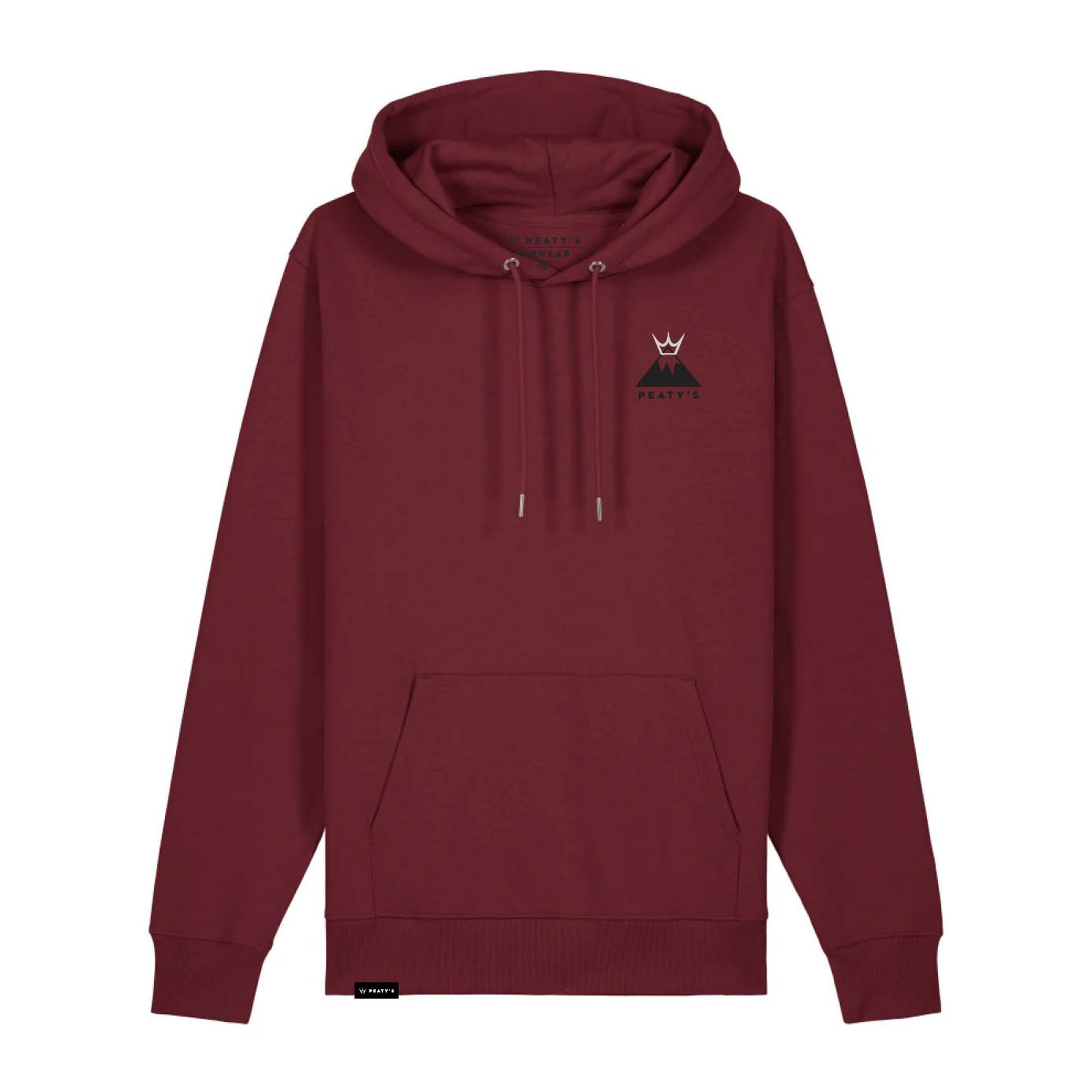 PEATY'S PUBWEAR MIKINA S KAPUCÍ SUMMIT BURGUNDY (PPW-25-HDY-SMT-BRG) M