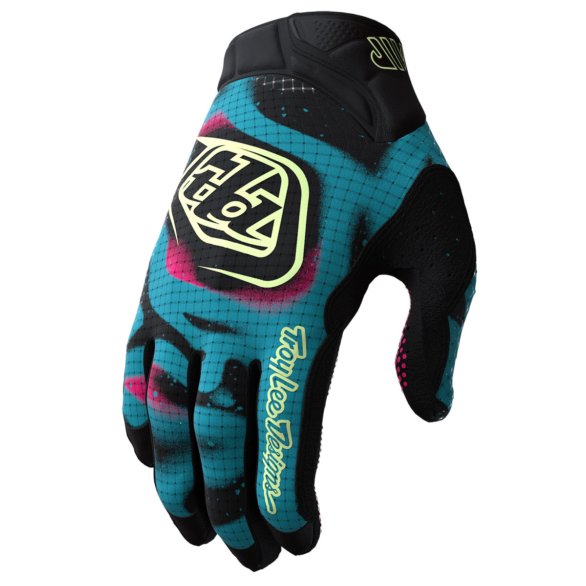 TLD DĚTSKÉ RUKAVICE AIR MEMBRANE BLACK / GLO YELLOW (44777001) XS