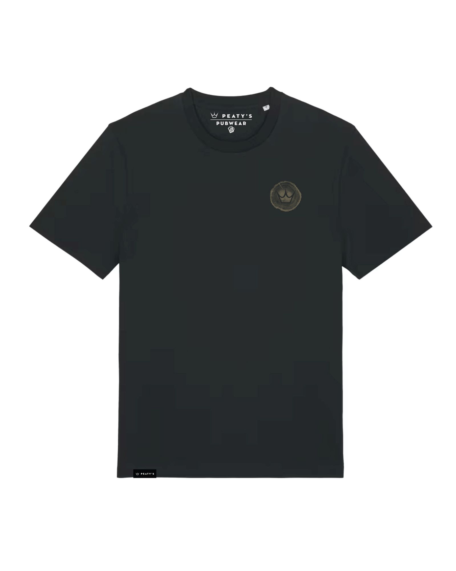 PEATY'S PUBWEAR TRIKO S KRÁTKÝM RUKÁVEM TRAIL BUILD CREW / BLACK  S